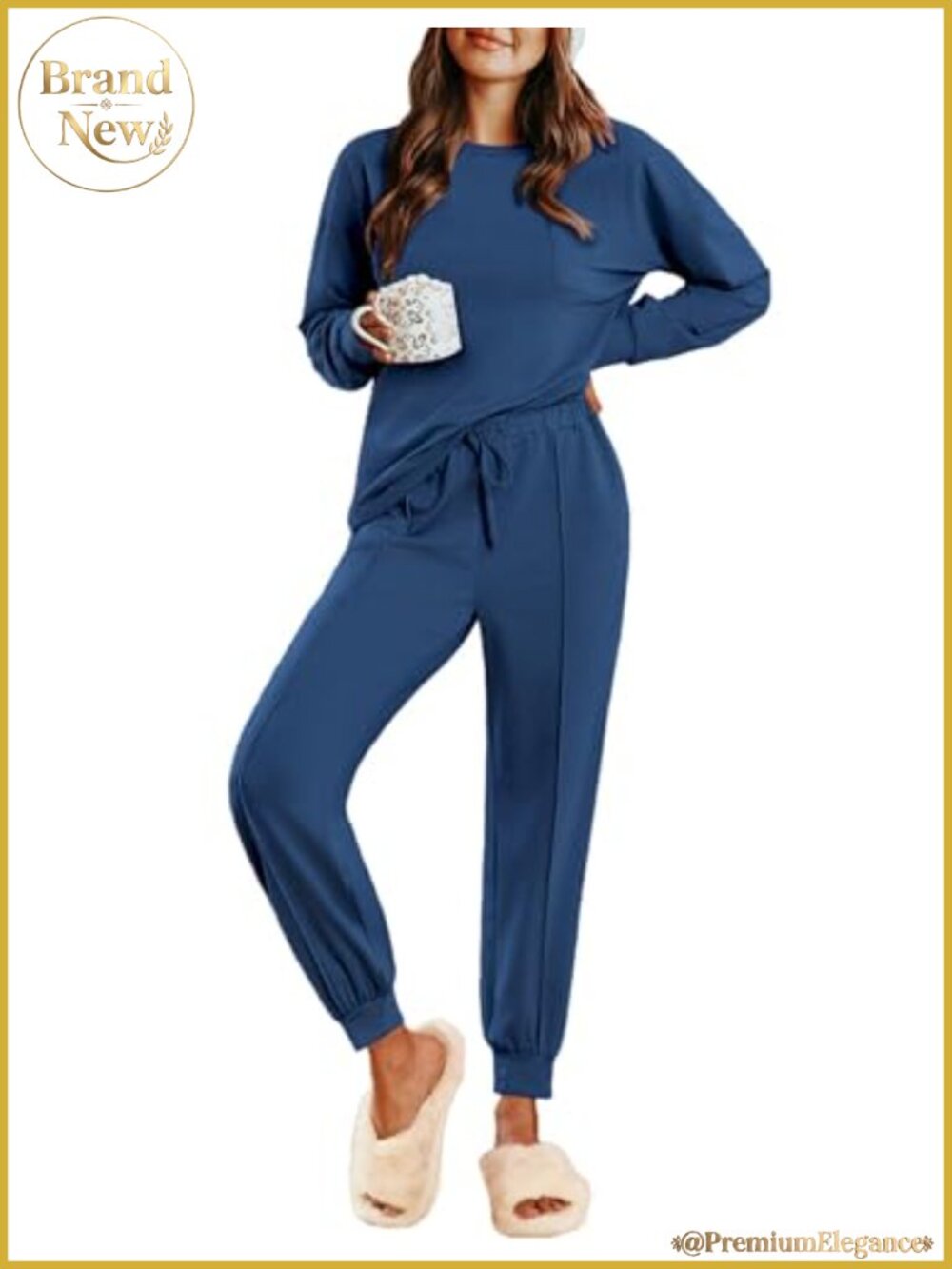 Women's Lounger Set 2 Piece Jogger Pants Sweatsuit Polyester Relaxed Fit